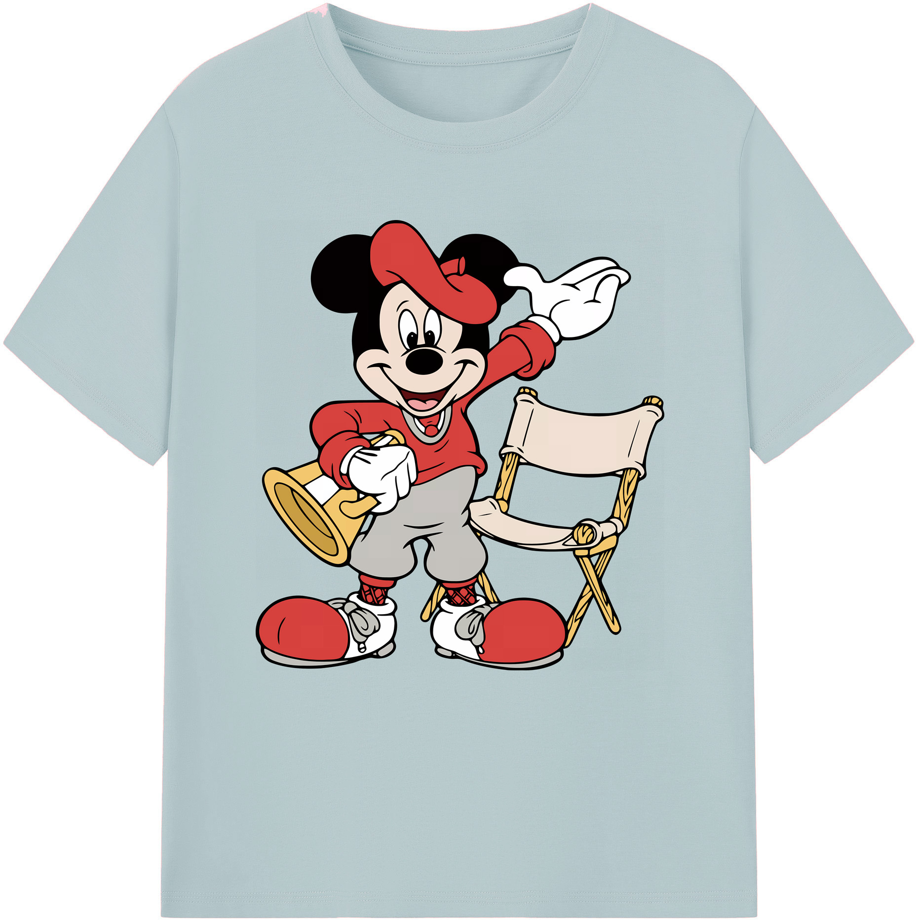 （画像用） ミッキーマウス Mickey Mouse 綿100％半袖Tシャツ（フロントプリント）